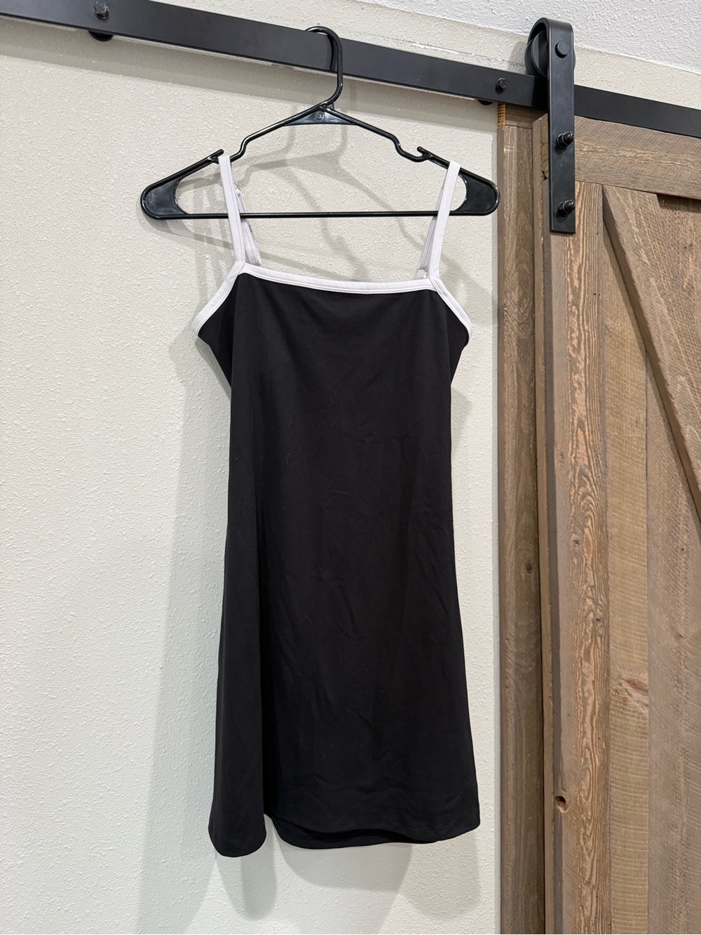 Black Tennis Dress with White Trim